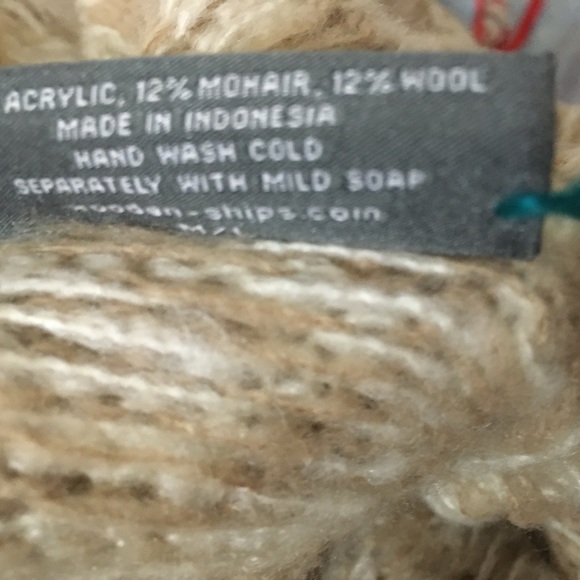 Wooden Ships open front acrylic wool mohair soft knit cardigan M/L boho winter - Picture 3 of 4